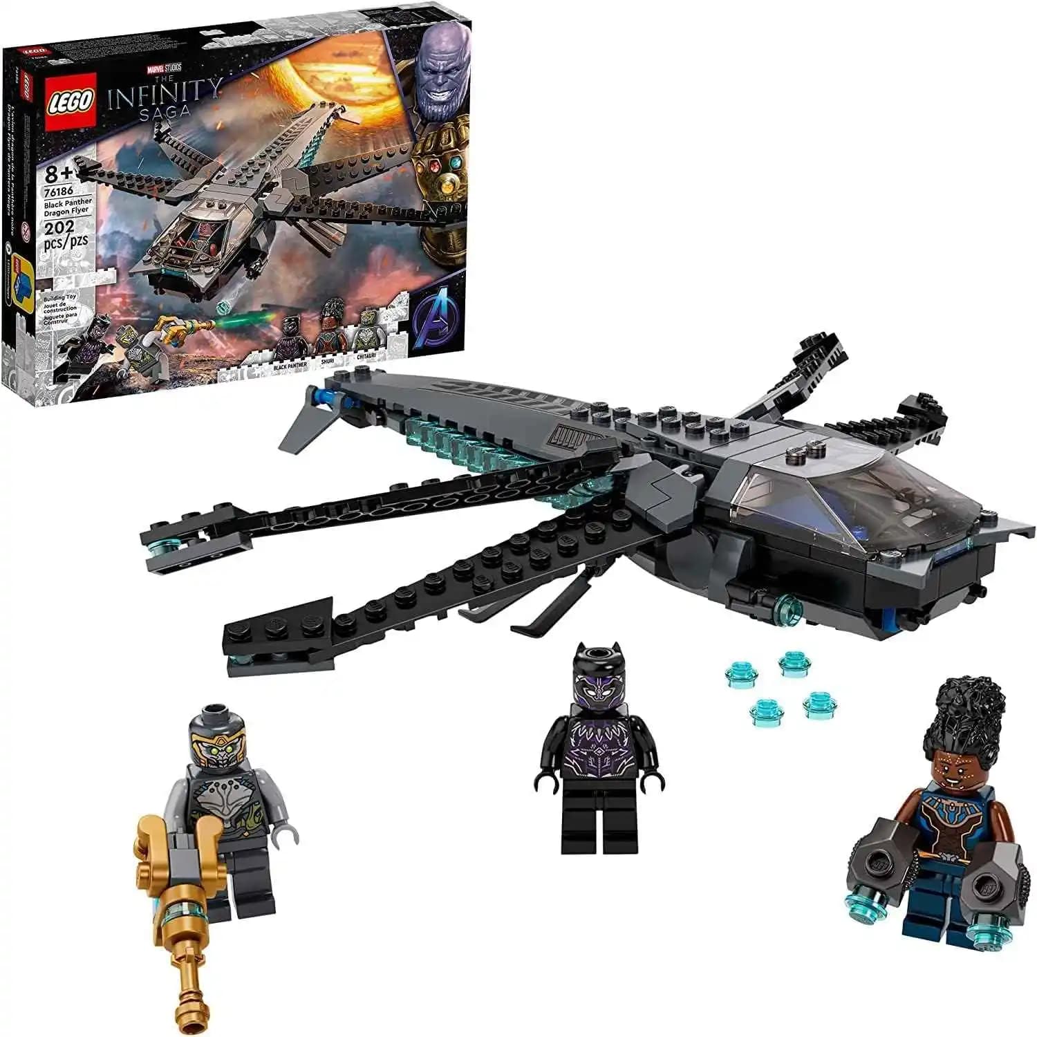 لگو Black Panther Dragon Flyer سری مارول کد 76186