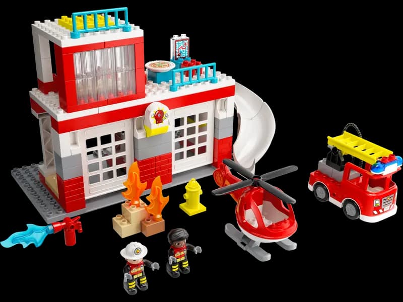 لگو Fire Station & Helicopter سری دوپلو کد 10970 — تصویر ۲