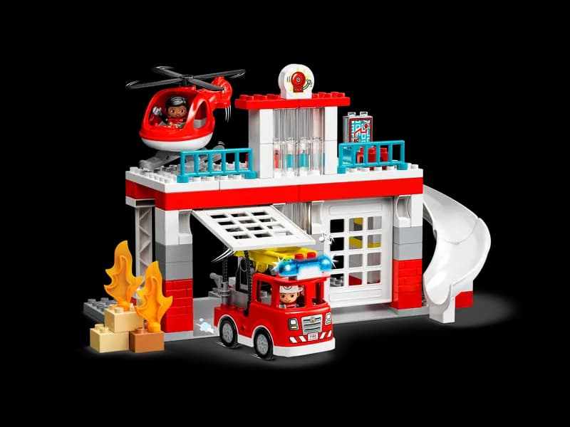 لگو Fire Station & Helicopter سری دوپلو کد 10970 — تصویر ۳