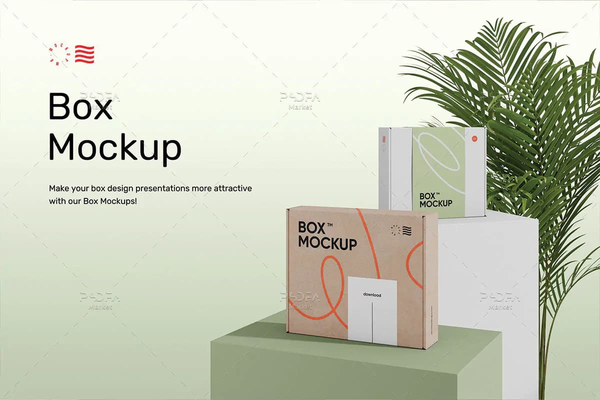 22 موکاپ جعبه محصول Mailing Box — تصویر ۲