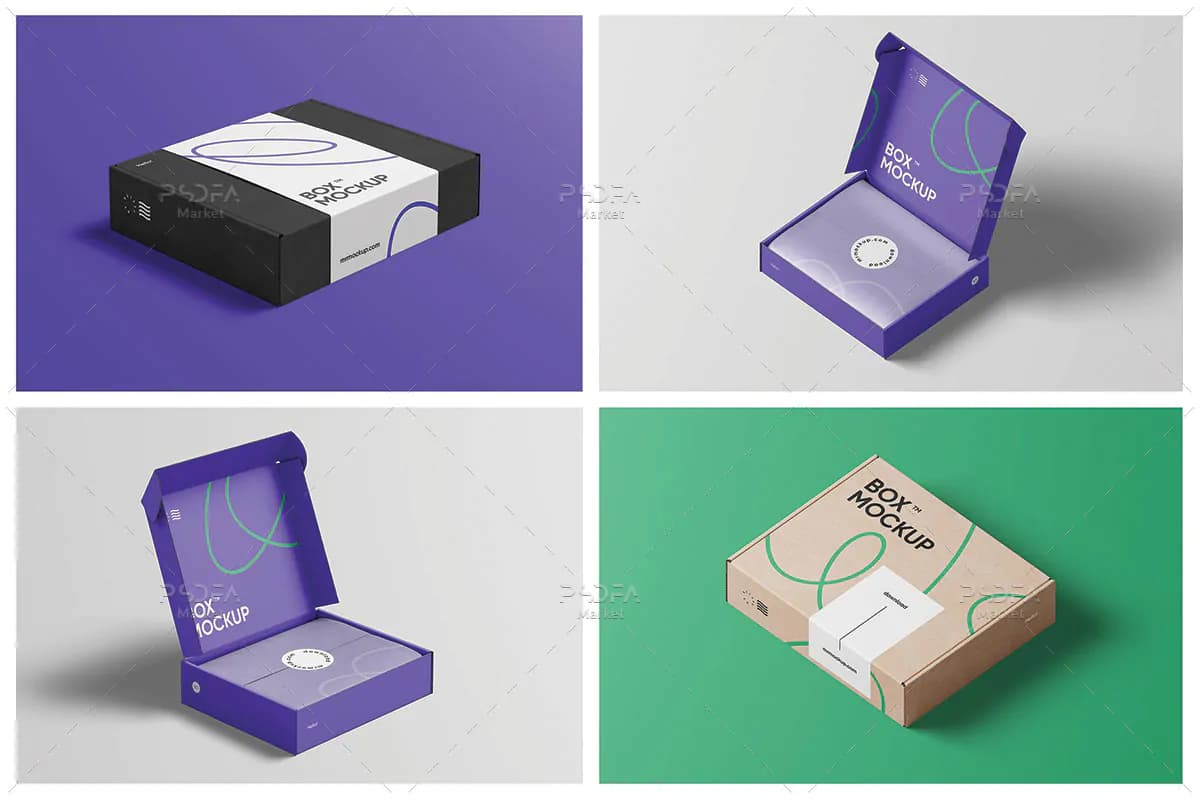 22 موکاپ جعبه محصول Mailing Box — تصویر ۴