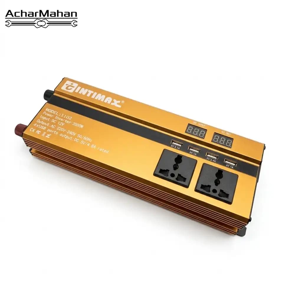 مبدل برق ۱۲ به ۲۲۰ ولت ۲۰۰۰ وات اینتیمکس مدل power inverter 12-220 — تصویر ۲
