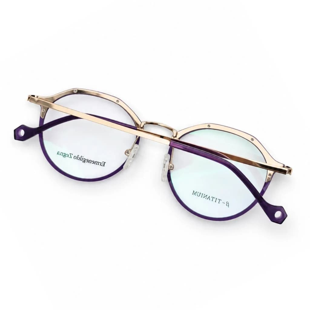 فریم عینک طبی گرد Zegna کد 586158 — تصویر ۲