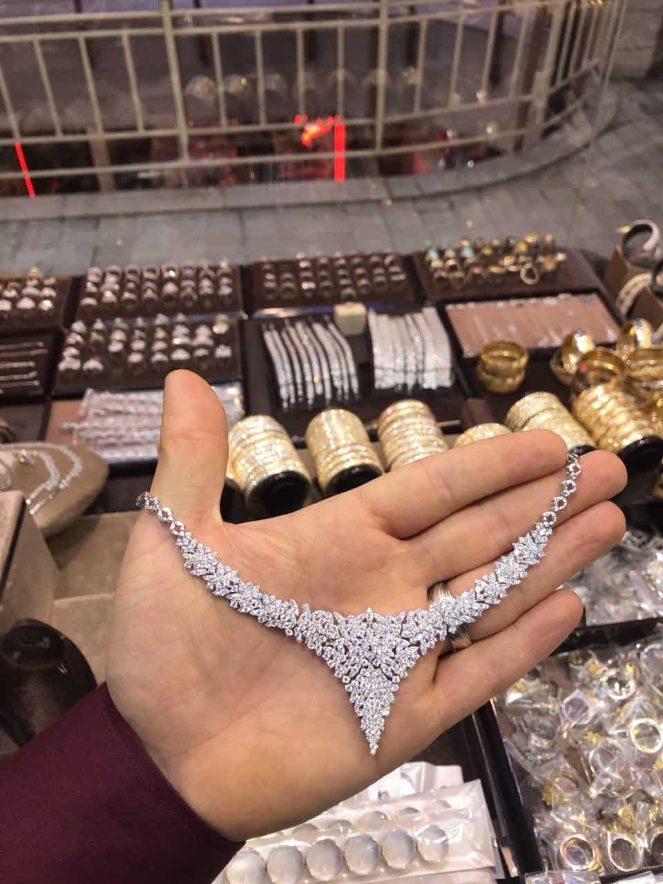 سرویس عروس نقره جواهری با نگین برلیان اتمی Se-n31 — تصویر ۲