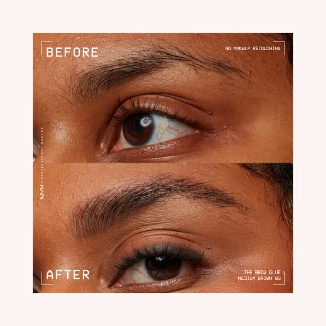 ژل ابرو رنگی (چسب ابرو) نیکس رنگ medium brown — تصویر ۲