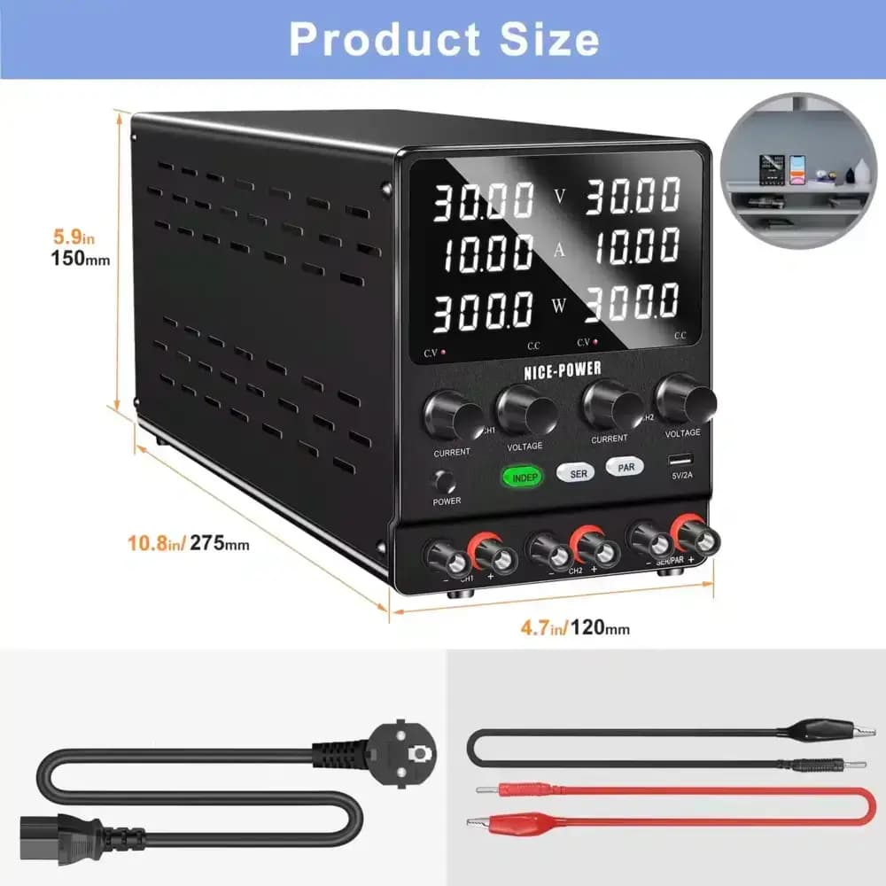 منبع تغذیه دوبل تراکینگ نایس پاور مدل NICE POWER SPS3010-2KD — تصویر ۴