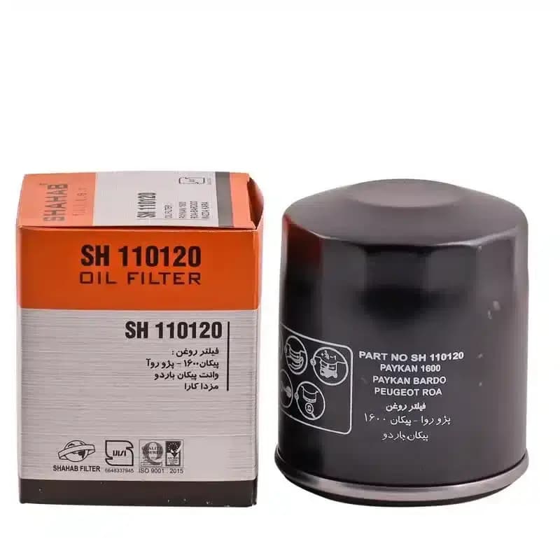 فیلتر روغن شهاب مدل SH 110120 مناسب خودرو پیکان باریک/ طرح جدید / پژو روآ / وانت پیکان باردو /مزدا کارا 1700 /آریسان کارتن 40 عددی — تصویر ۲