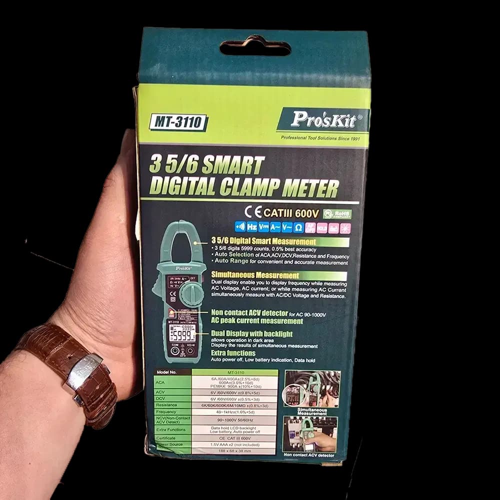 مولتی متر کلمپی هوشمند پروسکیت مدل PROSKIT MT-3110 — تصویر ۴