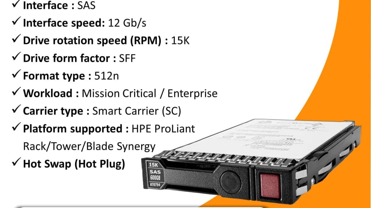 هارد سرور HP 600GB SAS 15k 12g SFF — تصویر ۳