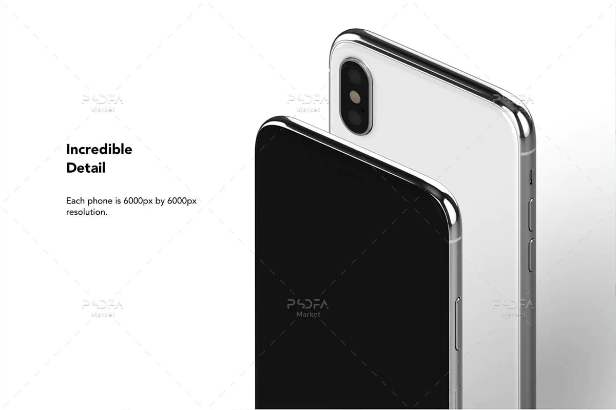 موکاپ آیفون ایکس ایزومتریک iPhone X — تصویر ۶
