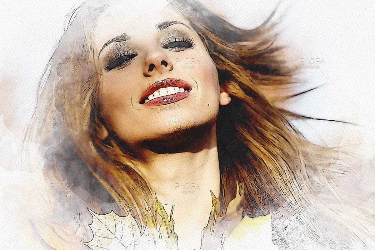 افکت نقاشی آبرنگی عکس برای فتوشاپ – 3000×4500 پیکسل — تصویر ۳