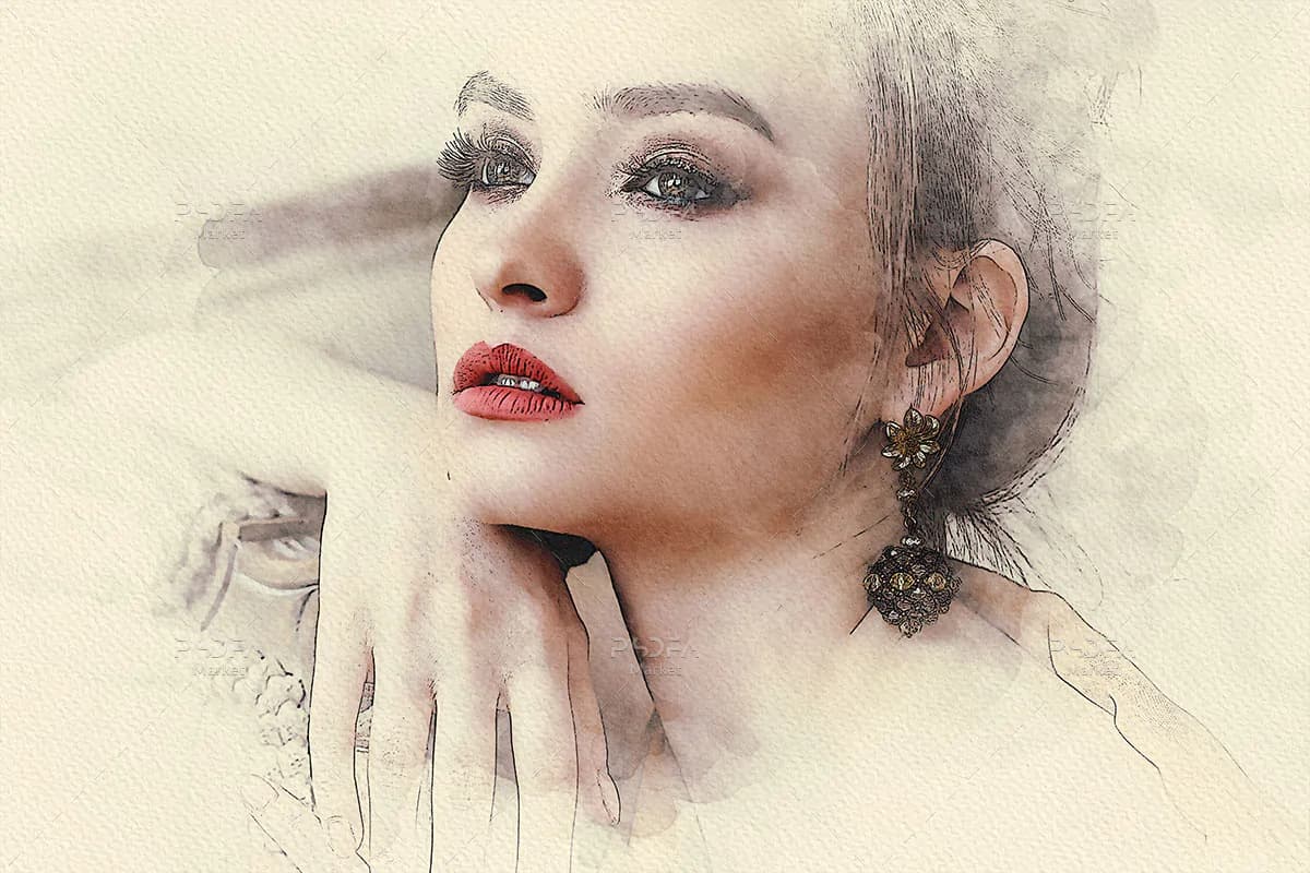 افکت نقاشی آبرنگی عکس برای فتوشاپ – 3000×4500 پیکسل — تصویر ۲