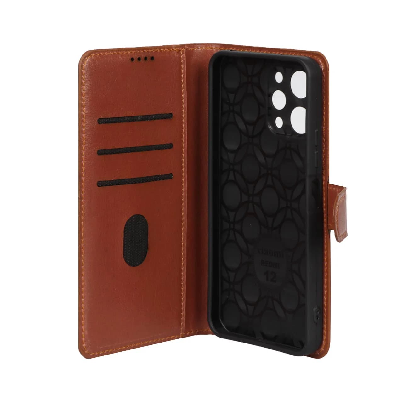 کیف موبایل چرمی مگنتی محافظ لنزدار Xiaomi Redmi 12 / Poco M6 Pro 5G — تصویر ۲