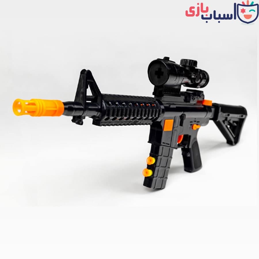 ست تفنگ تیرفومی روکارتی m16- کد AH12