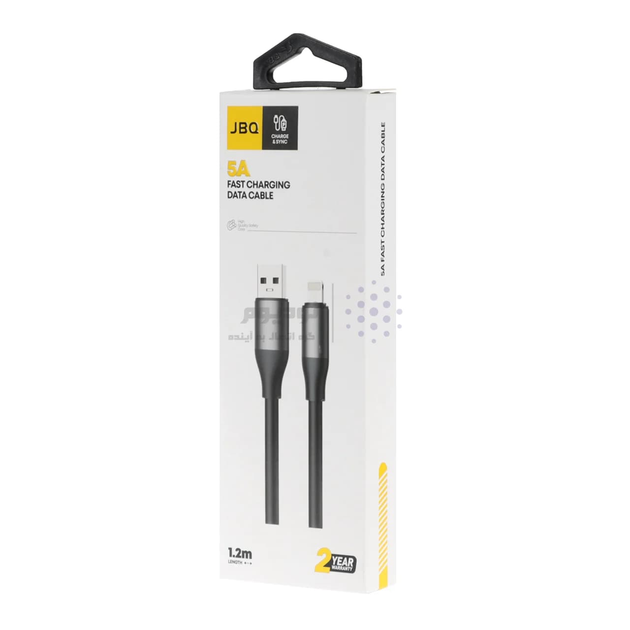 کابل شارژ 1.2 متری فست آیفون JBQ مدل CA-612 – مشکی (گارانتی یکساله رصاصی) — تصویر ۳