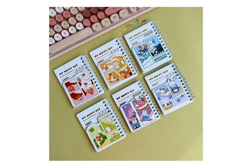 دفترچه فانتزی دوجلده طرح دار سری Bunny پیتیکو (کد 273)