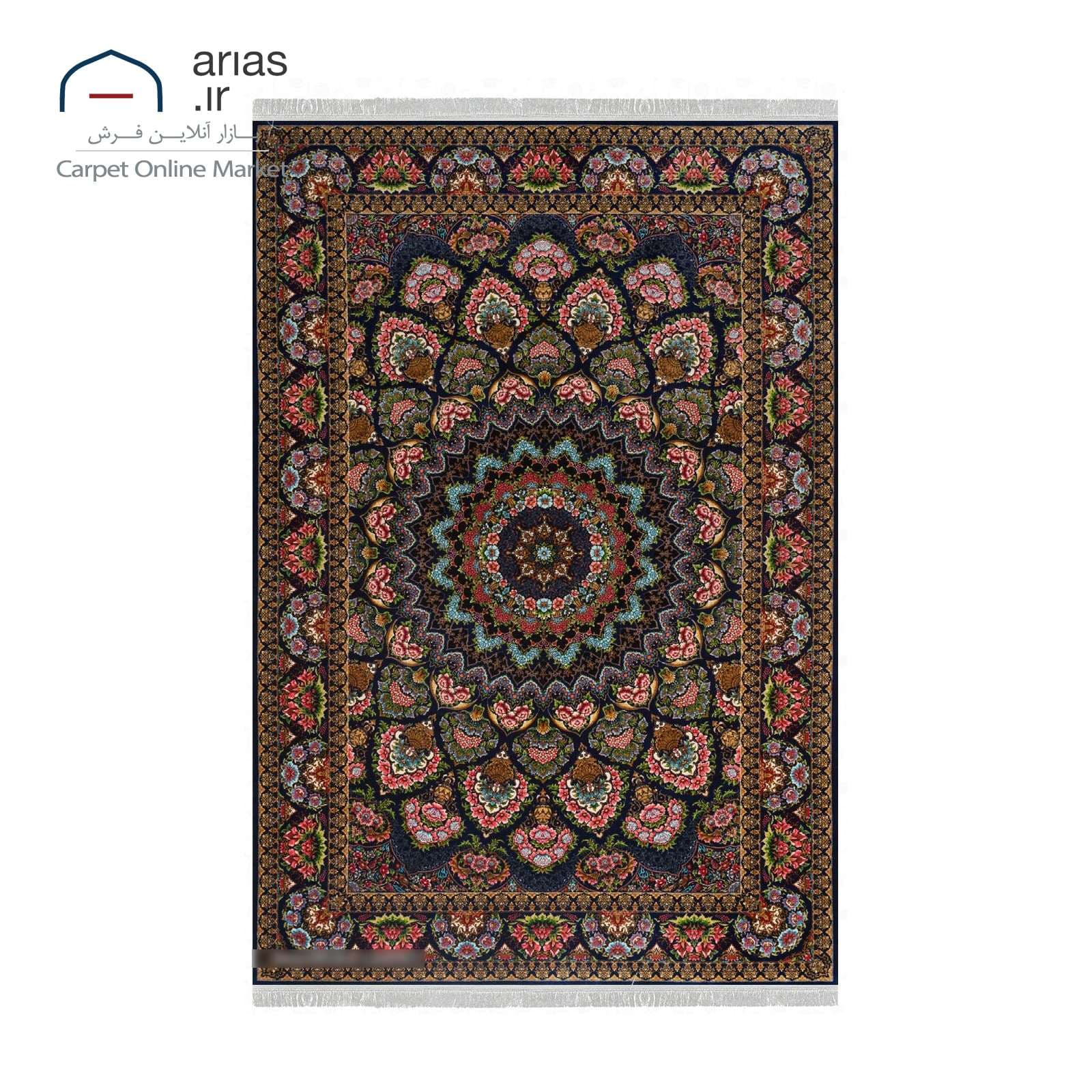 فرش ماشینی کلاسیک آریاس طرح بنیامین 1700 شانه کد M30010