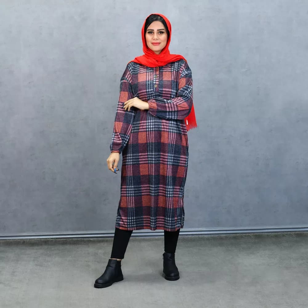کفتان چهارخانه دخترانه کد 24583 — تصویر ۲