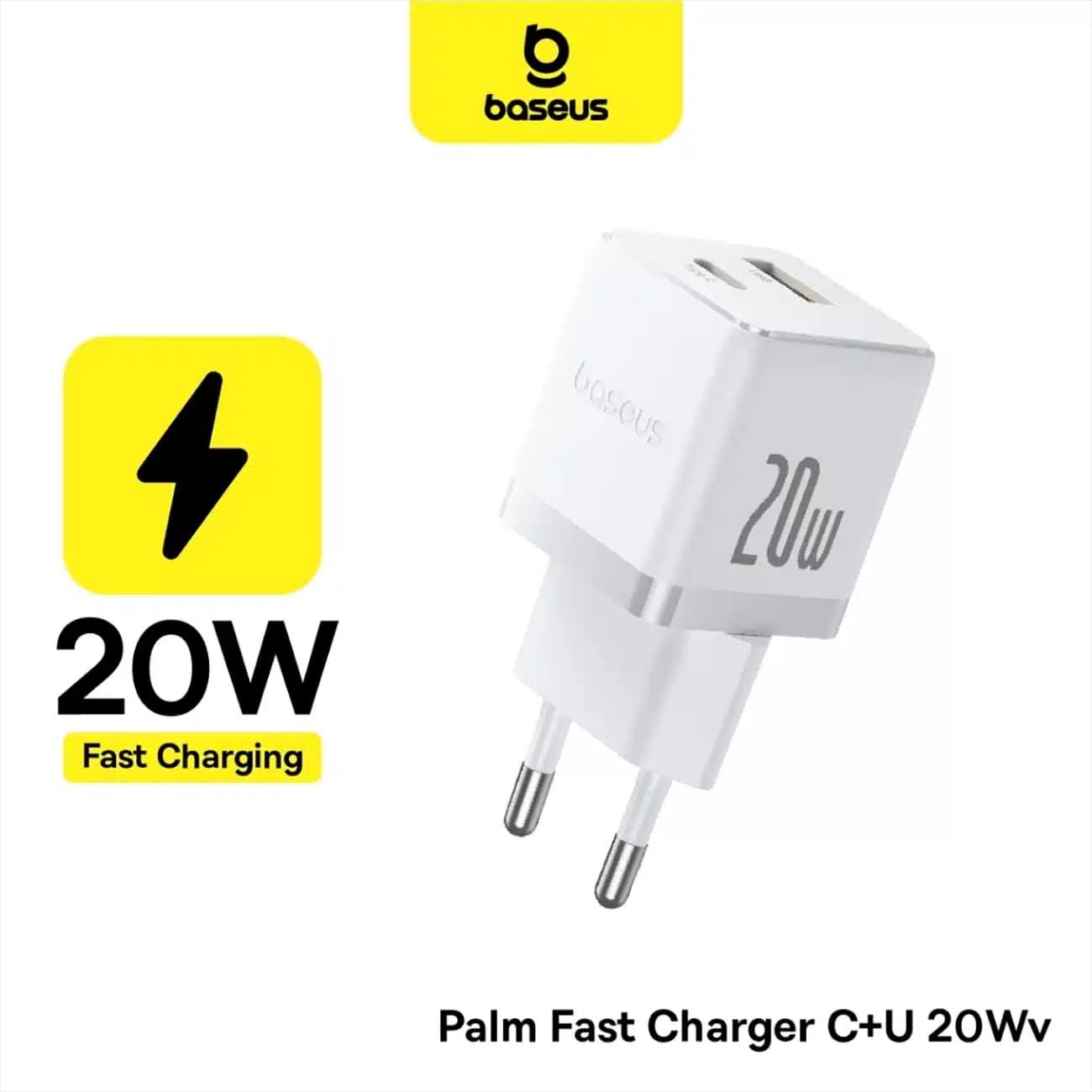 شارژر دیواری فست شارژ تایپسی و یواسبی 20 وات بیسوس CCZC20UE — تصویر ۱۱