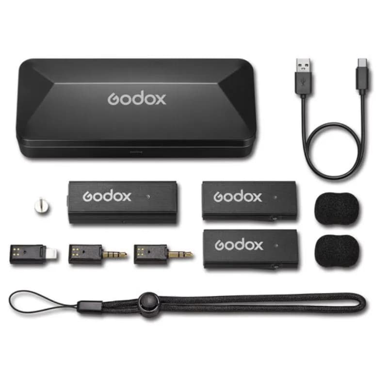 میکروفون بیسیم یقهای گودکس Godox MoveLink Mini LT 2-Person Wireless Microphone — تصویر ۲
