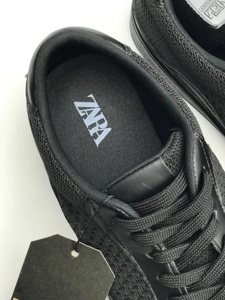 کد 2700 ZARA ونس زارا قلاب بافی مشکی یکدست — تصویر ۷