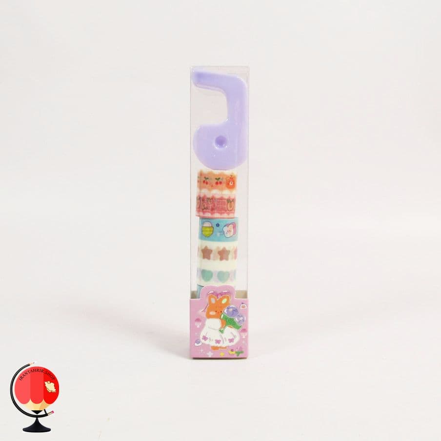چسب واشی فانتزی پایه دار بنفش مدل 8+1 — تصویر ۴