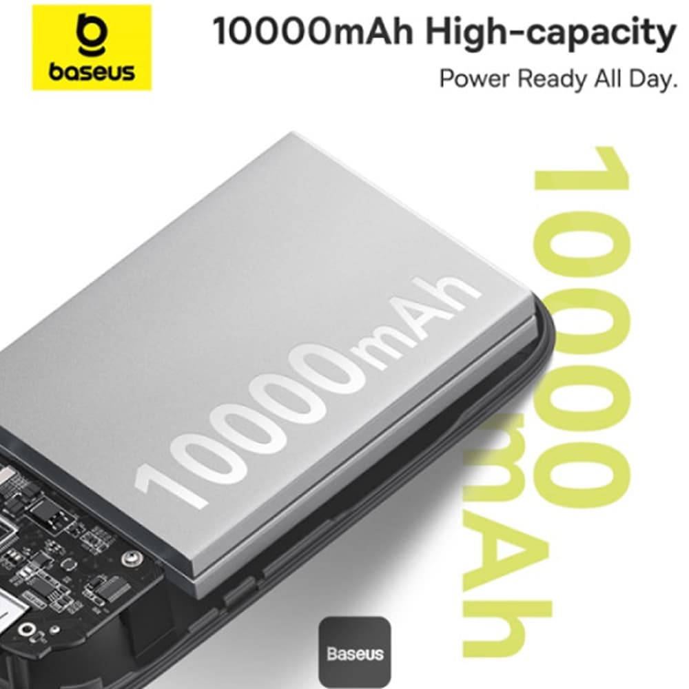 پاوربانک 10000 میلیآمپر USB و تایپسی 30 وات بیسوس Qpow 2 PPQD4-10C — تصویر ۷