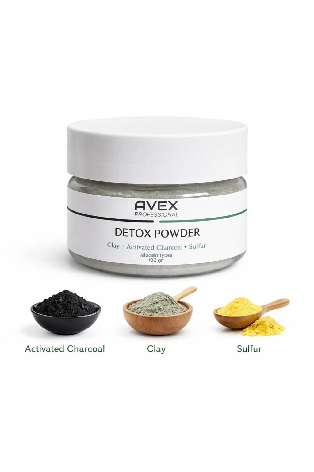 پودر دیتاکس AVEX اوکس | 100 گرم — تصویر ۲
