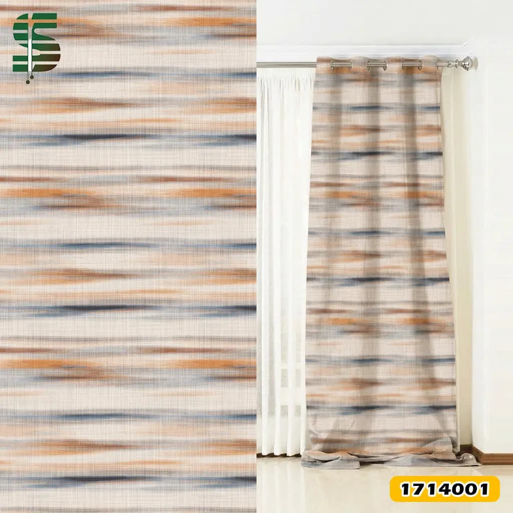 پرده پانچ طرح دار کد 1714001 مدل باتیک