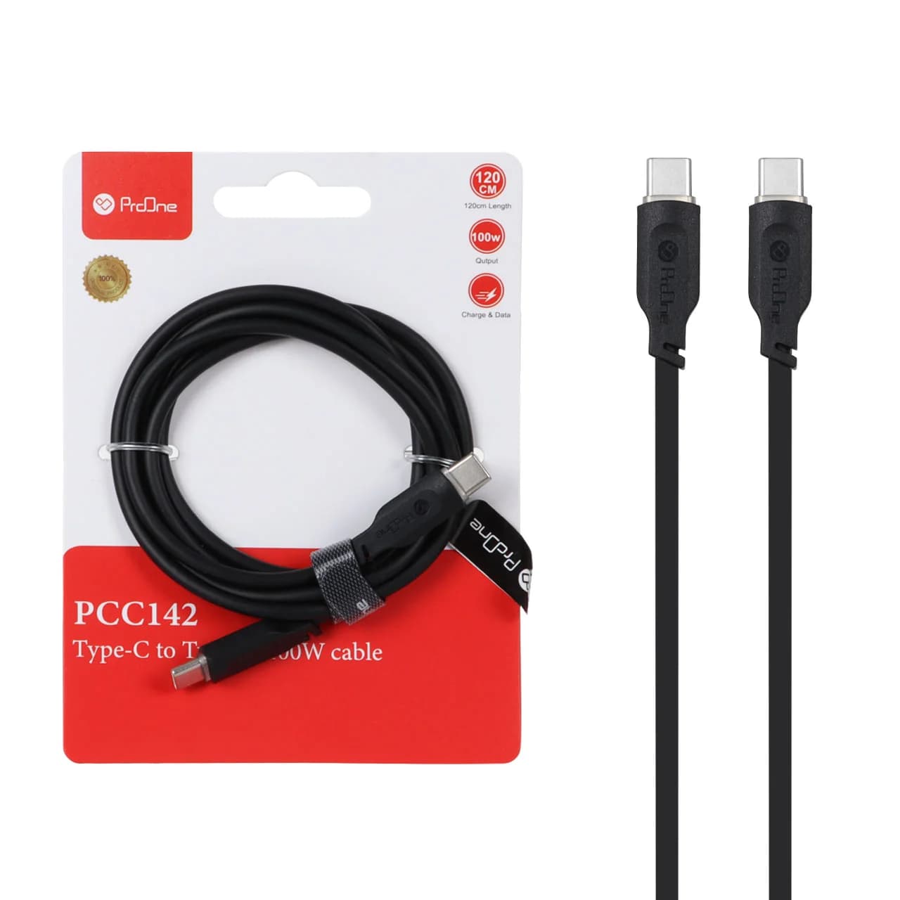 کابل شارژ فست ProOne Type-C To Type-C مدل PCC142 100W – مشکی