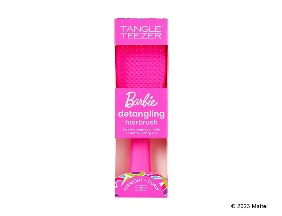 برس تنگل تیزر باربی صورتی انواع مختلف مو Tangle Teezer Barbie Detangling Hairbrush