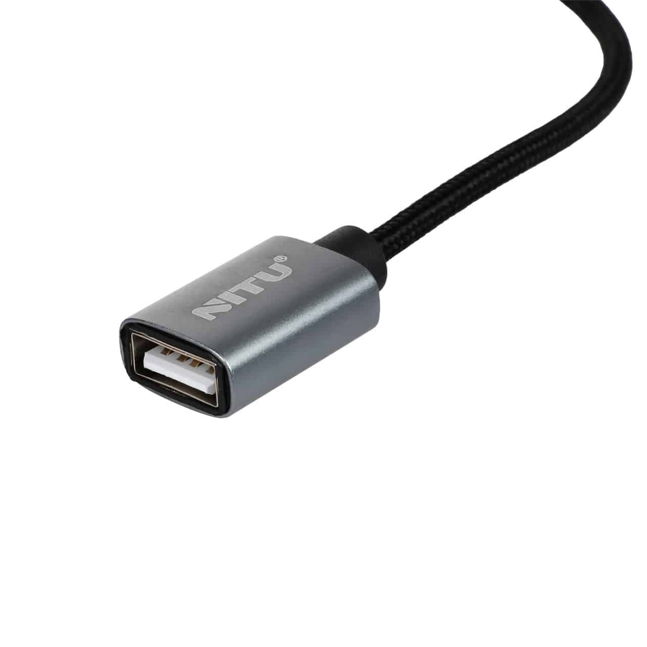 تبدیل NITU OTG TO Type-C & micro USB مدل CN21 – مشکی خاکستری — تصویر ۲