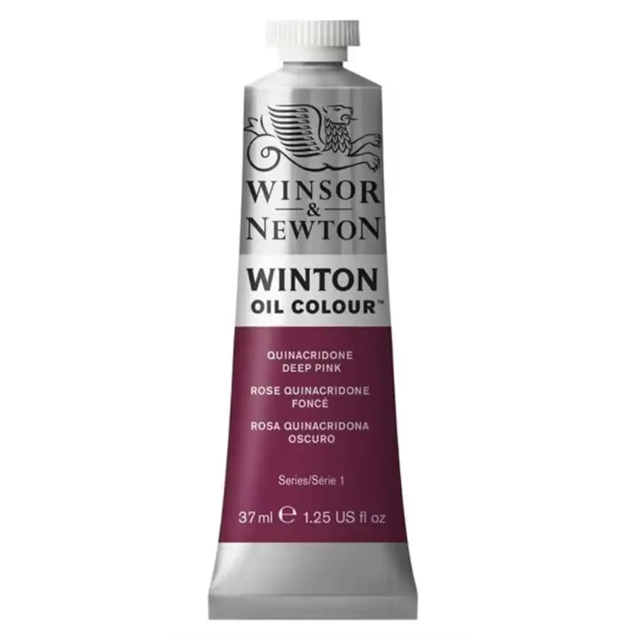 رنگ روغن وینزور اند نیوتن رنگ QUINACRIDONE DEEP PINK حجم 37 میلی لیتر
