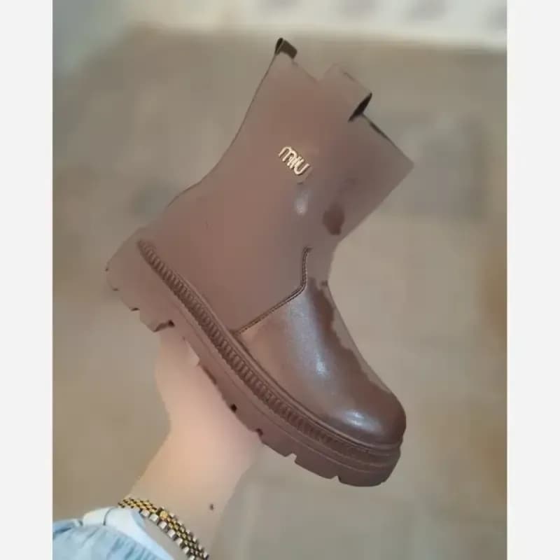نیمبوت زنانه جدید دو رنگ مشکی و قهوه ای سایز 37 تا 40 — تصویر ۳