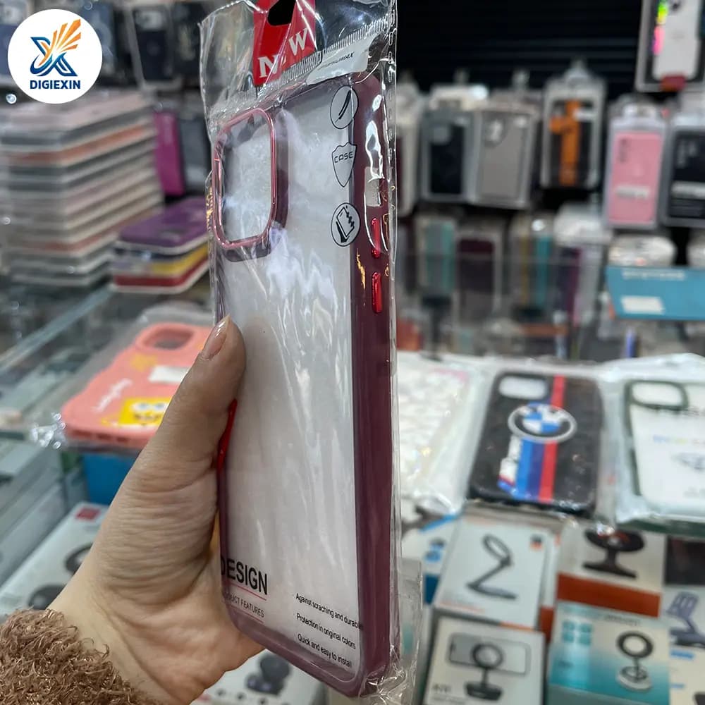 کاور شفاف دور سیلکونی مناسب برای آیفون 13 پرومکس — تصویر ۲