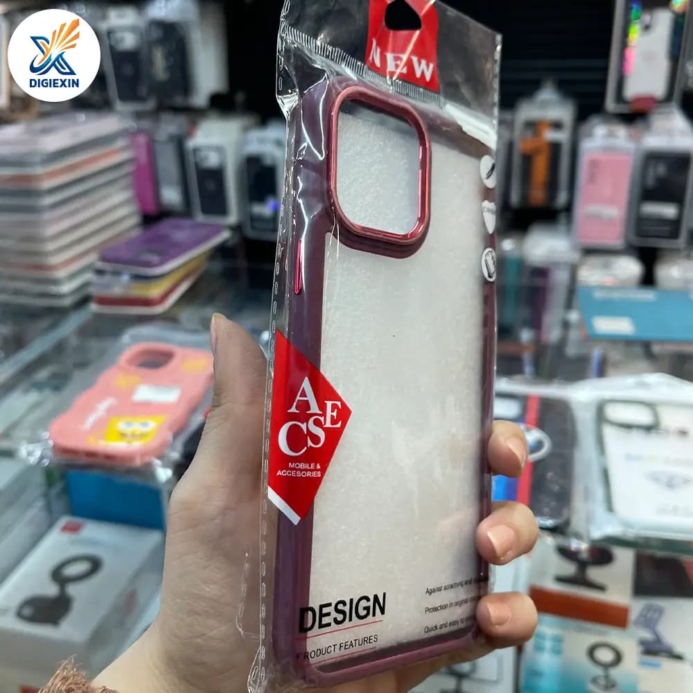 کاور شفاف دور سیلکونی مناسب برای آیفون 13 پرومکس — تصویر ۳