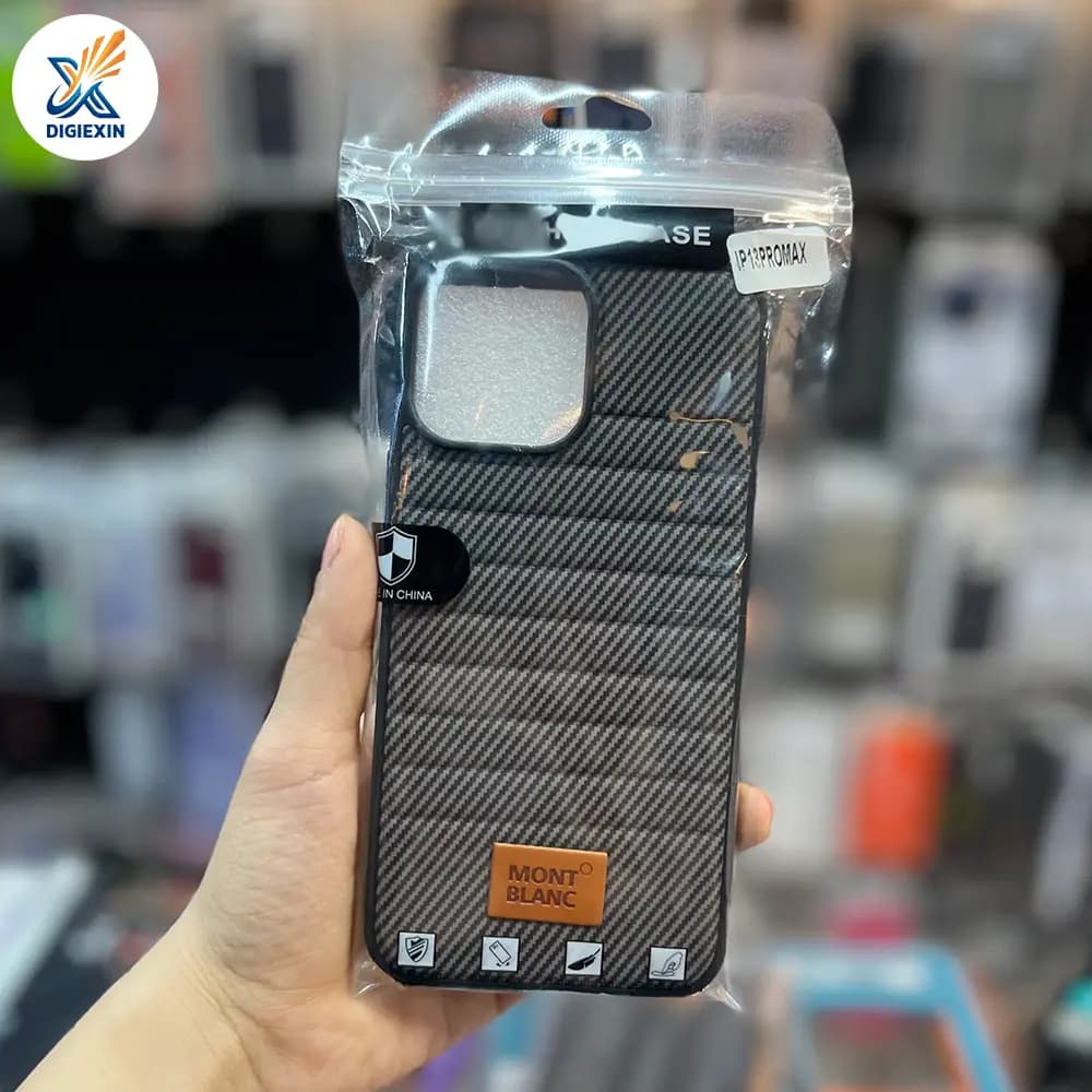 کاور چرمی طرح Mont Blanc مناسب برای آیفون 13 پرومکس — تصویر ۳