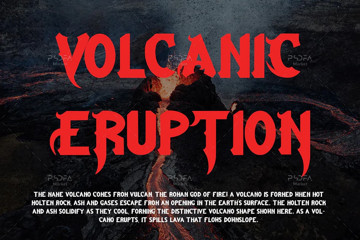 فونت کلاسیک انگلیسی Volcano Power — تصویر ۲