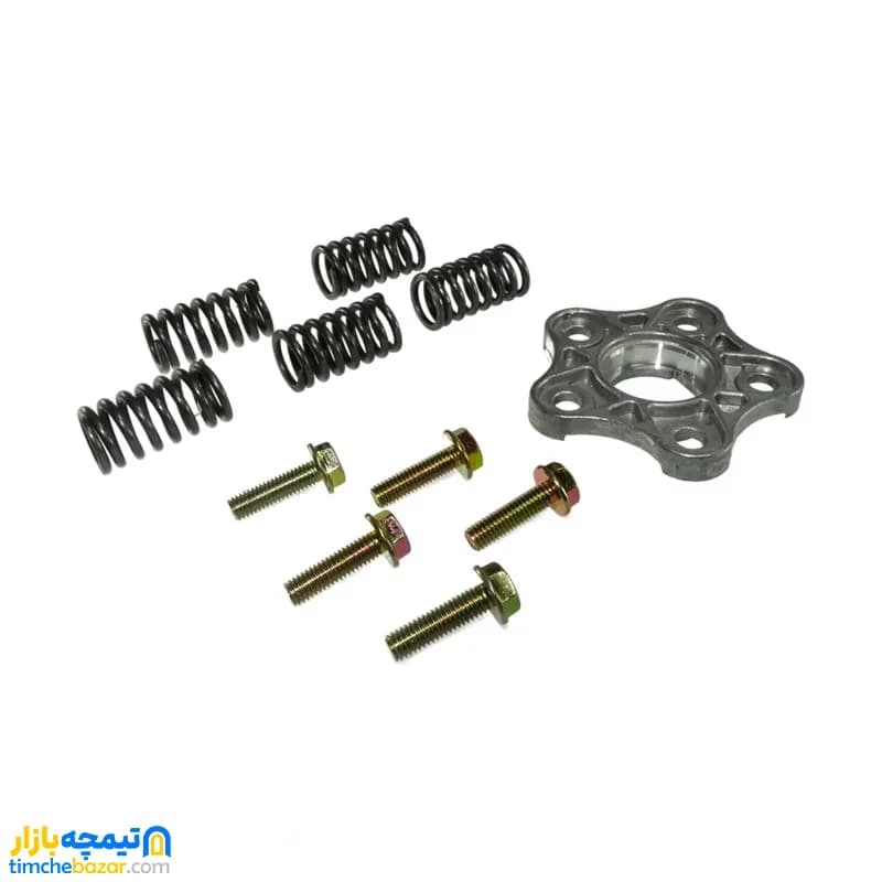 چهارشاخ کلاچ 5 پیچ موتورسیکلت هوندا خورشیدی فنر و پیچ — تصویر ۲