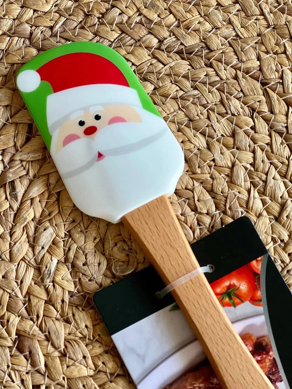 لیسک کریسمسی دسته چوبی طرح ساده — تصویر ۵