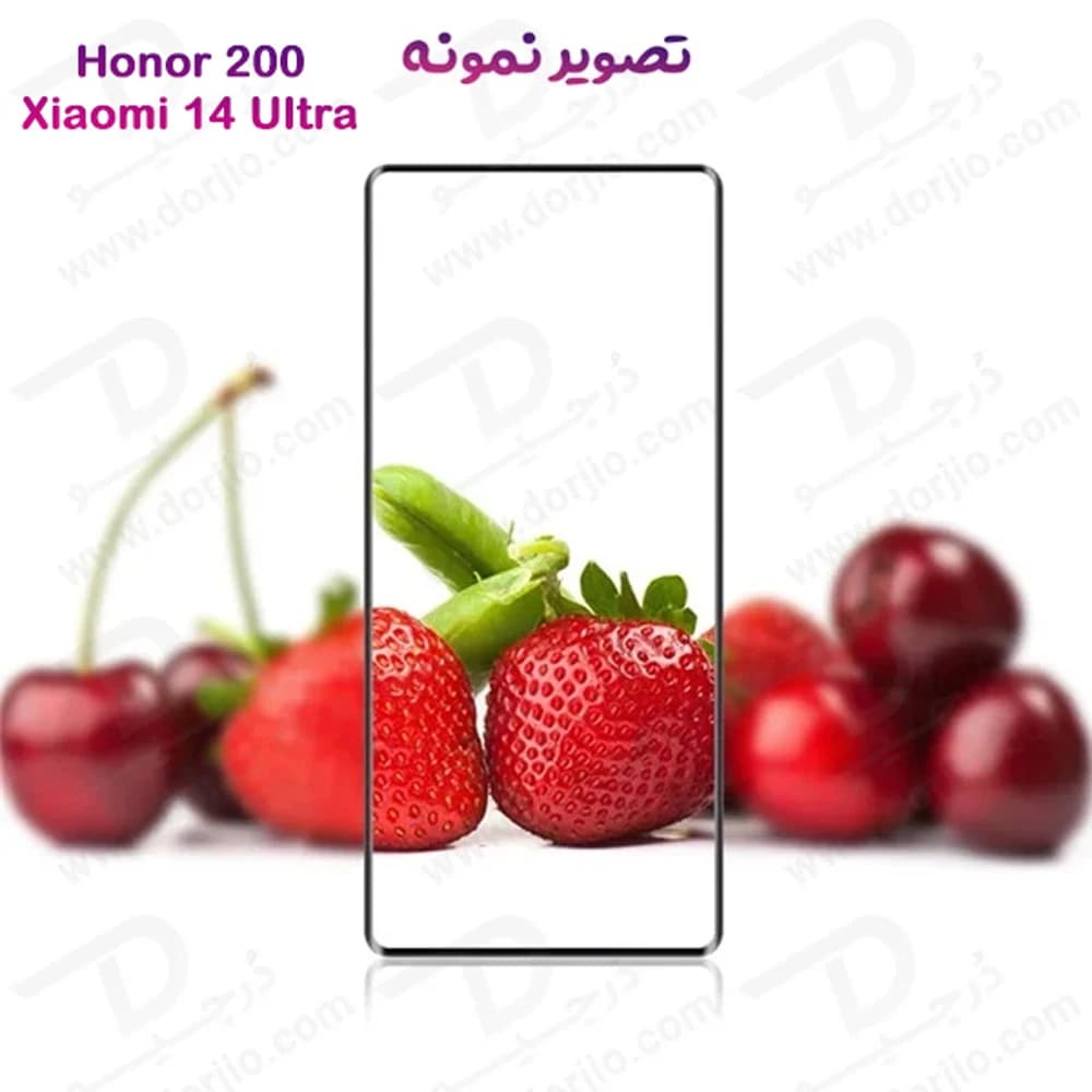 گلس Honor 200 مدل فول چسب Edge تمام صفحه مارک KUSA — تصویر ۳