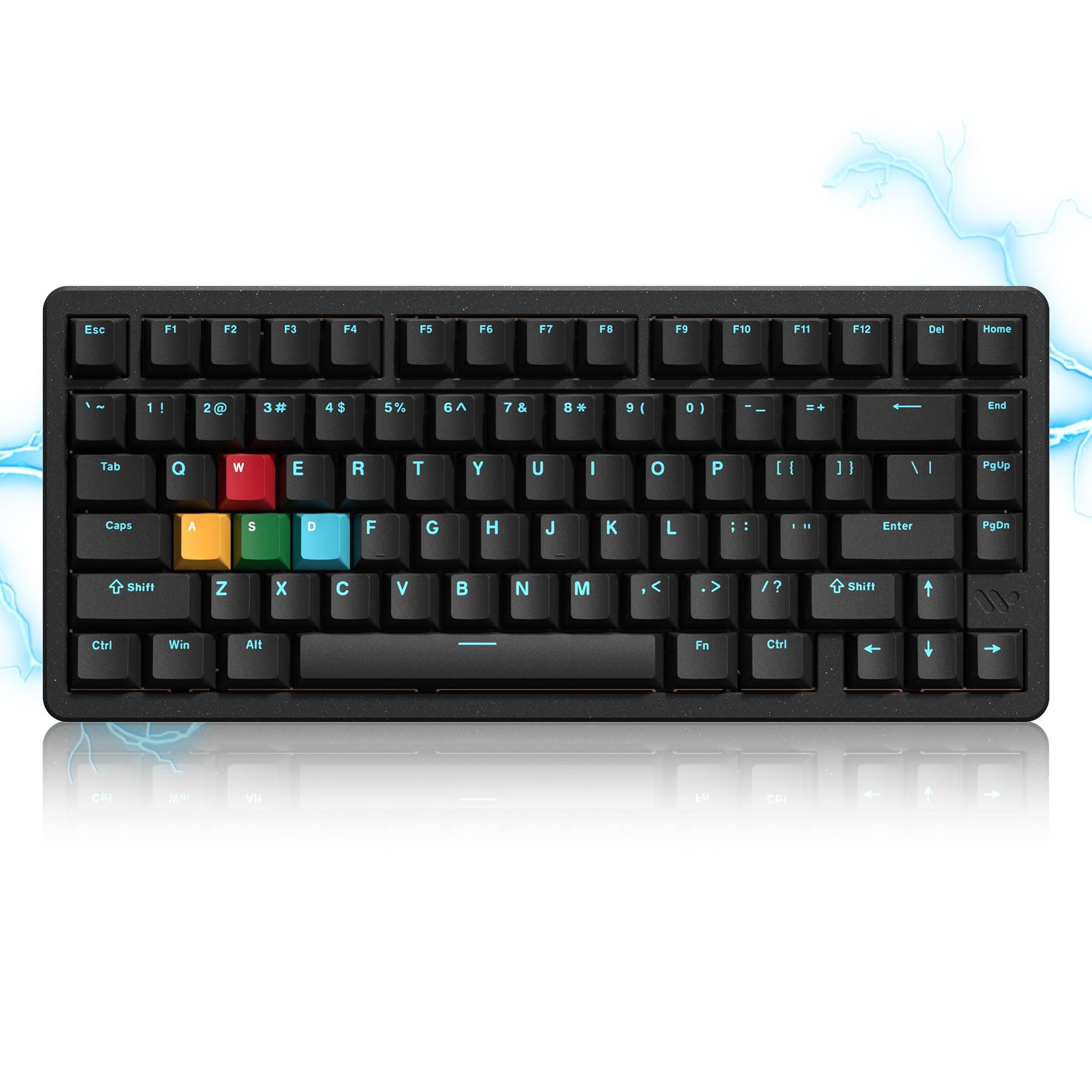 SK75 TMR – صفحهکلید مکانیکی بیسیم آلومینیومی، 75% آلومینیوم، ANSI US، صفحهکلید بازی خامهای RGB سوئیچهای POM پیشلوبیشده، 3 حالت BT5.0/2.4G/USB-C، صفحهکلید قابل تعویض داغ با