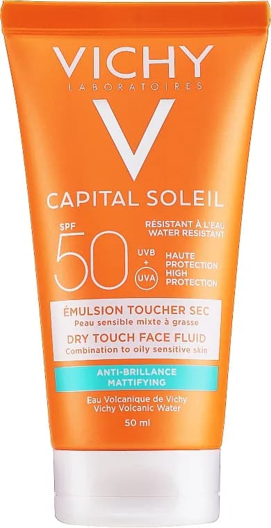 ضد آفتاب فلوئیدی آبرسان ویشی پوست مختلط تا چرب مات کننده ضد برق SPF50