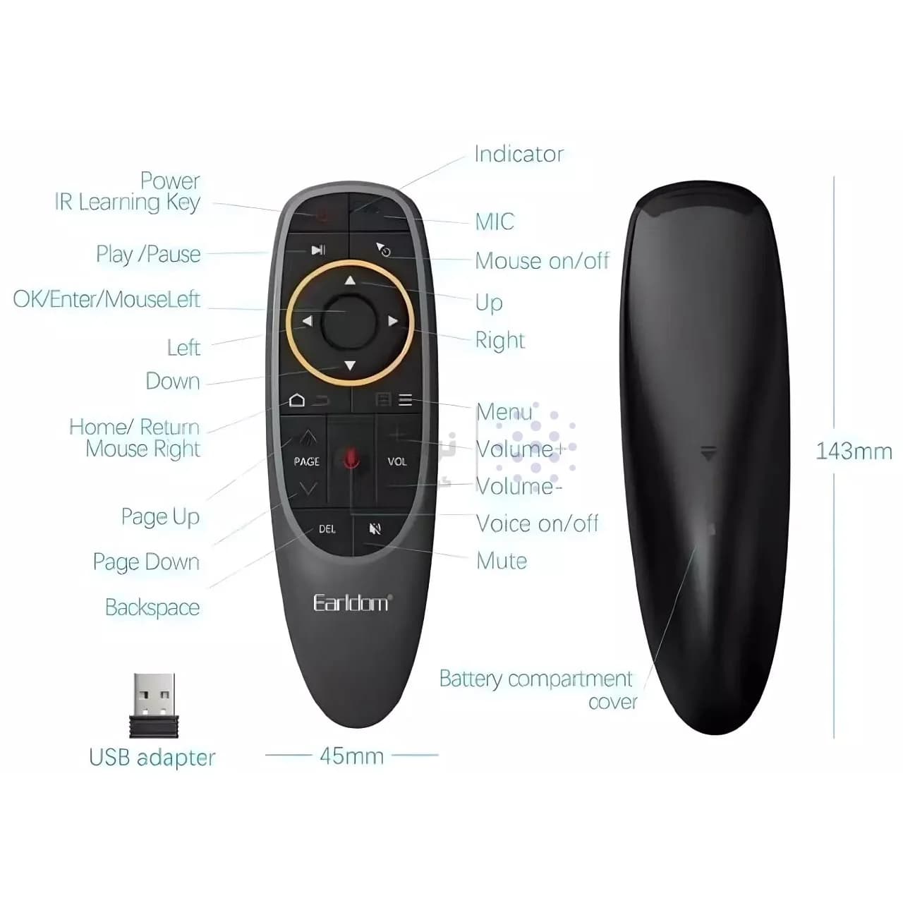 ریموت Earldom Air Mouse مدل ET-RM01 — تصویر ۱۰