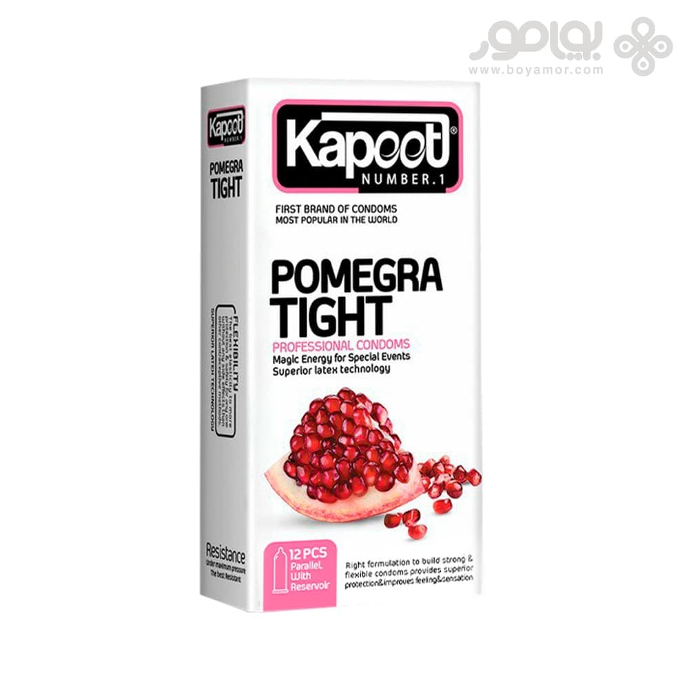 کاندوم کاپوت مدل POMEGRA TIGHT بسته 12 عددی