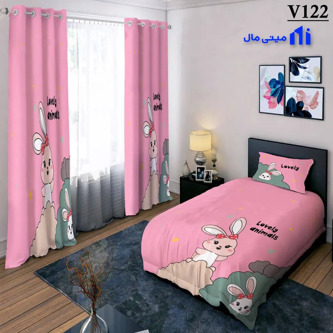 روتختی فانتزی خرگوش با زمینه صورتی V122