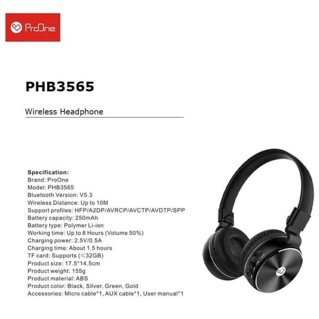 هدفون بلوتوثی 5.3 پرووان PHB3565 — تصویر ۷