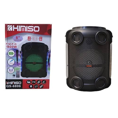اسپیکر KIMISO مدل QS-6806 دارای میکروفون و رقص نور