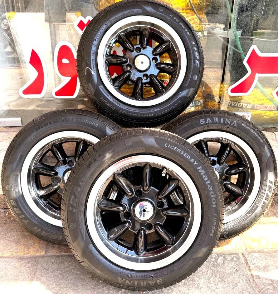 یک دست رینگ مینی لایت با لاستیک ایران تایر 175/60R13 – تولید 2024