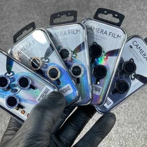 محافظ لنز آیفون 12pro max نگین دار — تصویر ۳